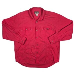 Vintage Introspect Mens XL Long Sleeve Button Down Utility Workwear Shirt Retro